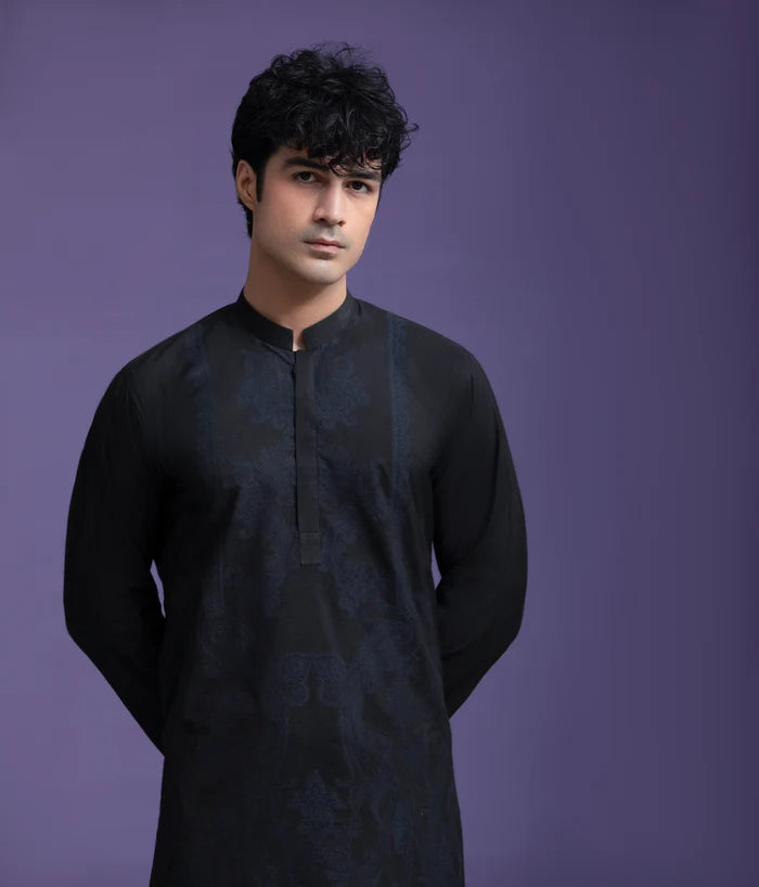 Black Cotton Jacquard 2.0