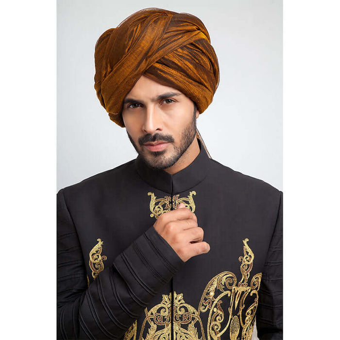 Black Form-Fitted Short Sherwani with sleek design and modern fit
