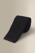 Black Knitted Silk Tie