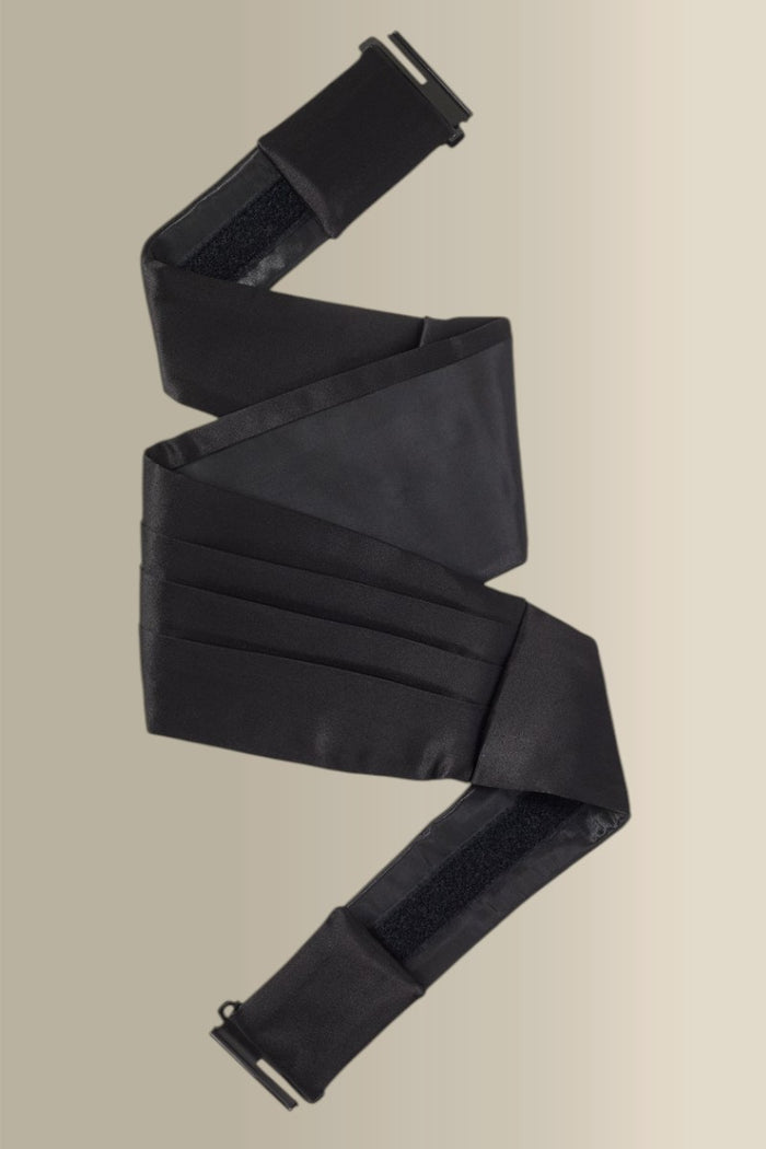 Black Silk Satin Cummerbund