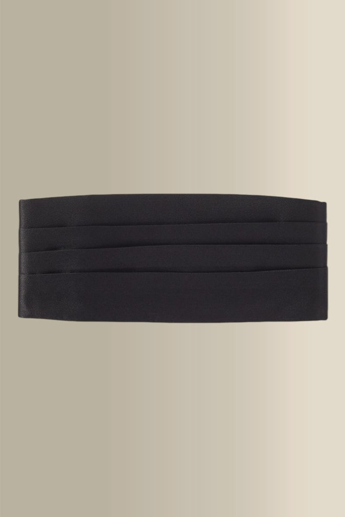 Black Silk Satin Cummerbund