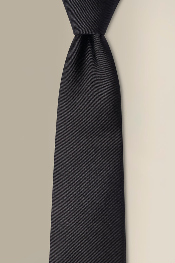Black Woven Silk Tie