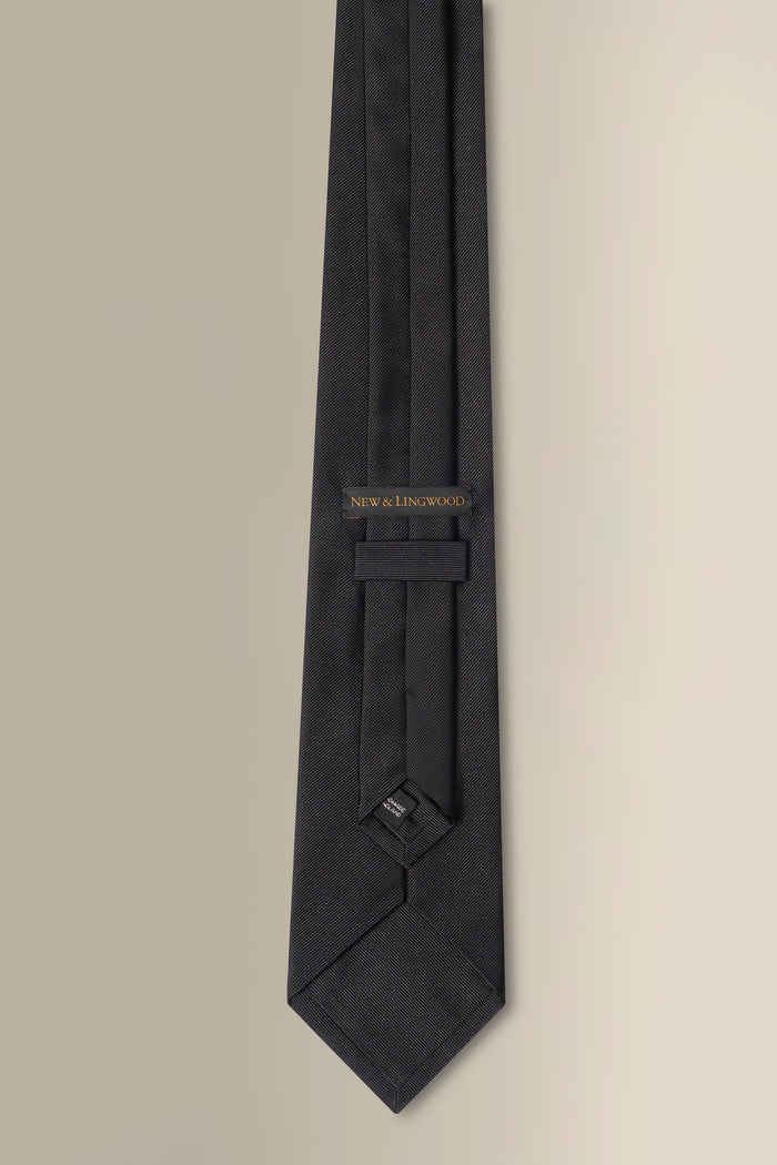 Black Woven Silk Tie