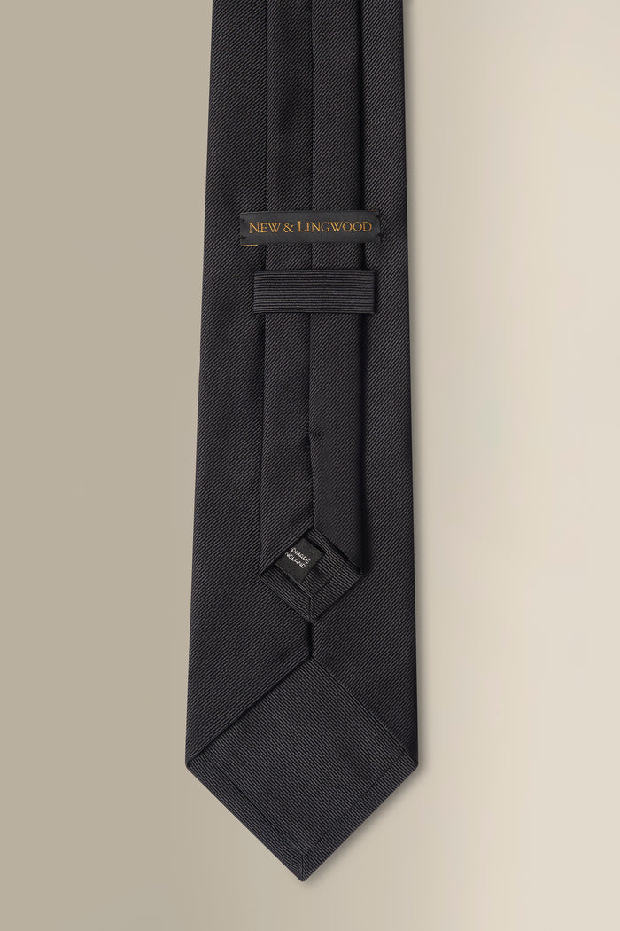 Black Woven Silk Tie