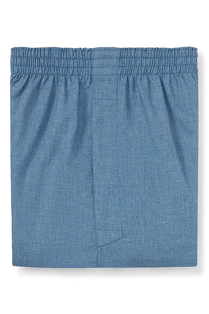 Blue Cotton Boxer Shorts
