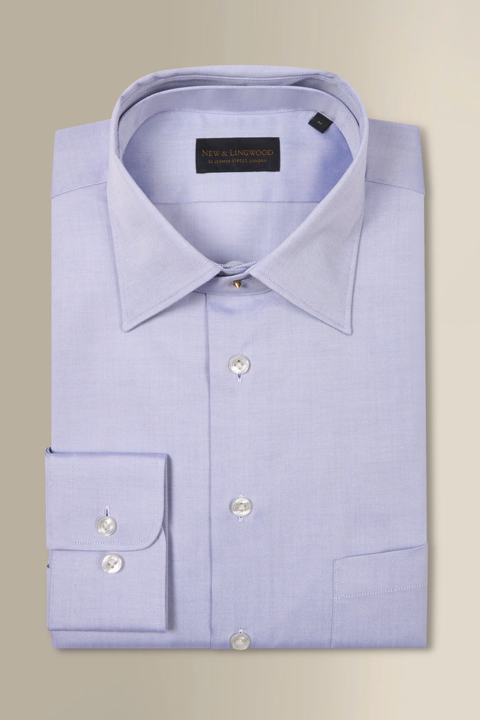 Blue Detachable Collar Standard Fit Oxford Shirt