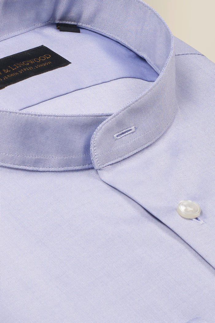 Blue Detachable Collar Standard Fit Oxford Shirt