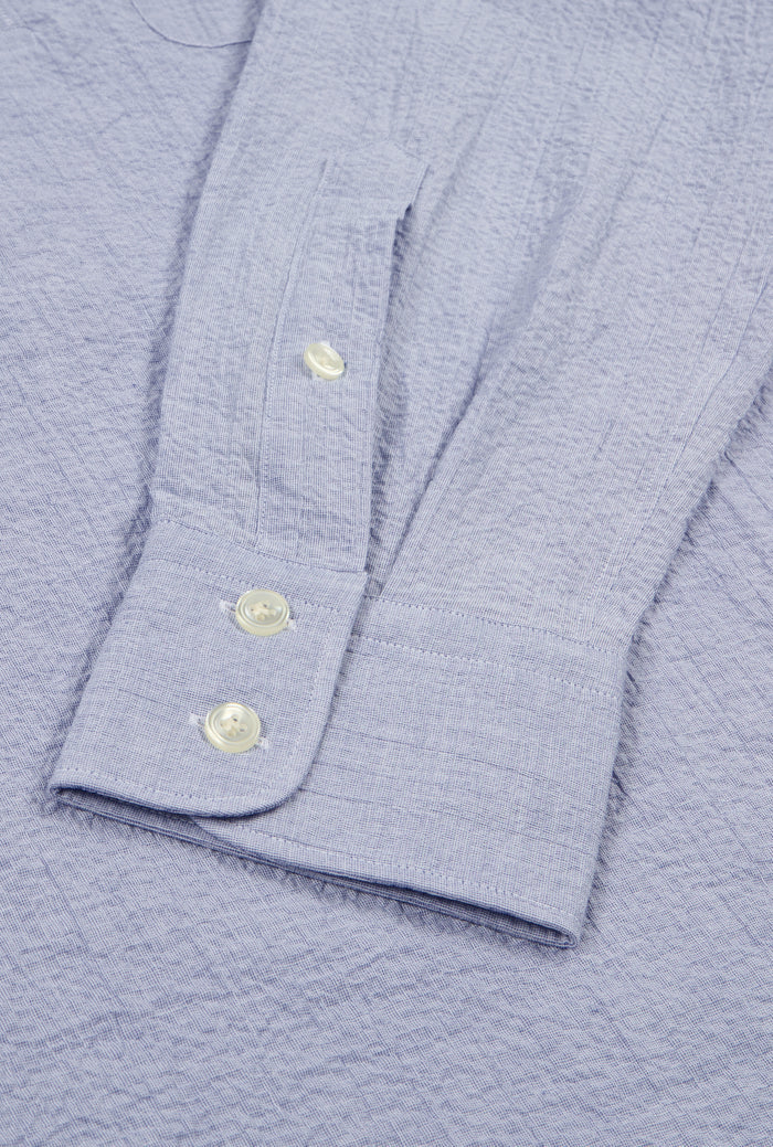 Blue Seersucker Popover Shirt