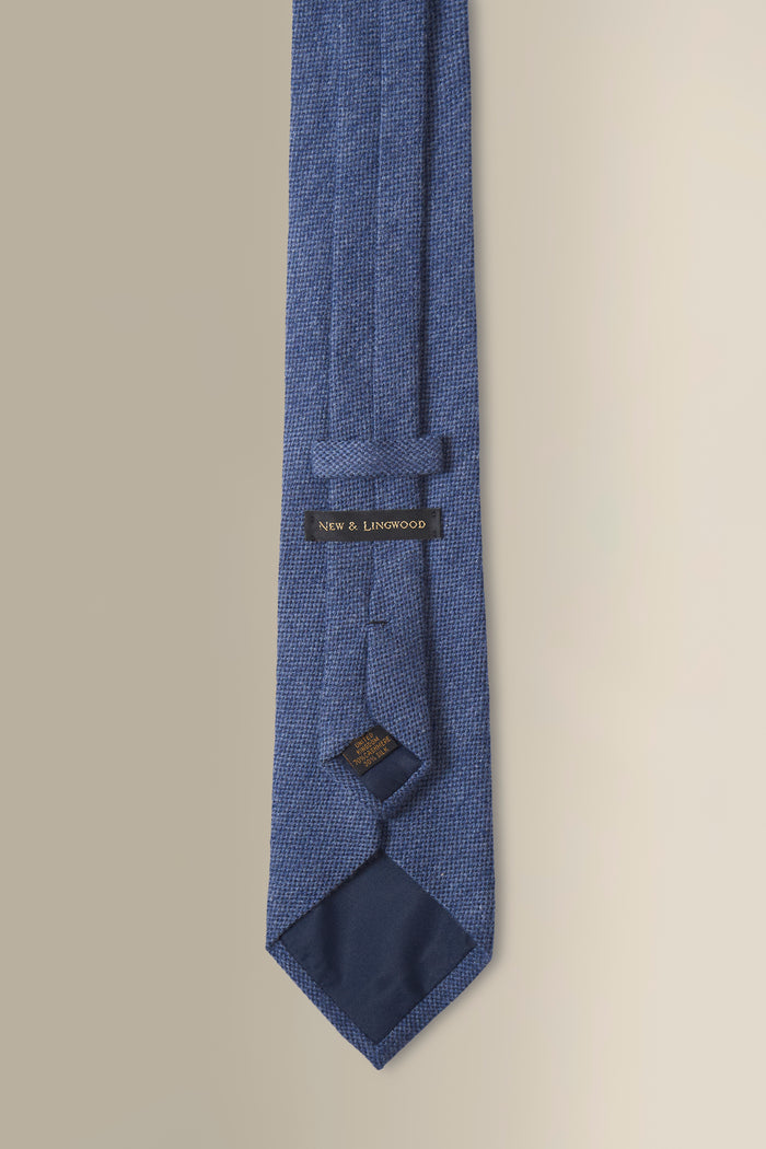 Blue Woven Cashmere Tie