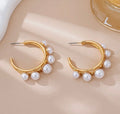 Bold Pearl Hoops