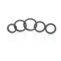 Boneyard Silicone Ring 5pc Kit Black Intimates Adult Boutique