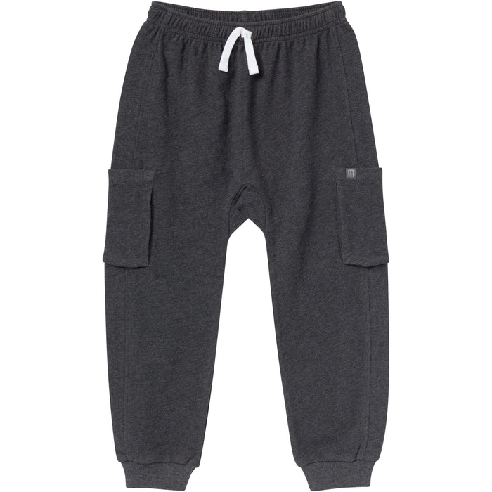 Baby Boys Charcoal Gray Sweatpant With Cargo Pockets Pants & Bottoms Modern Moments™ by Gerber®