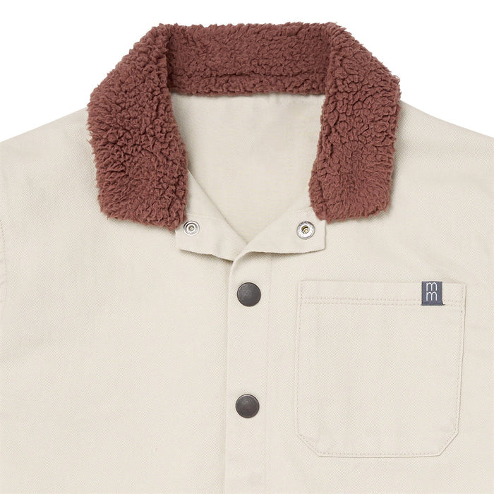 Baby Boys Oyster Herringbone Shacket Outerwear Gerber®