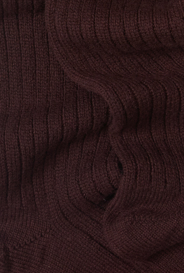 Brown Long Heavyweight Cashmere Lounge Socks