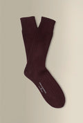 Brown Mid Calf Heavyweight Cashmere Lounge Socks