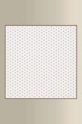 Brown & Navy Polka Dot Linen Pocket Square
