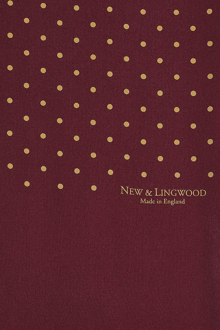 Burgundy Antique Spotted Silk Scarf
