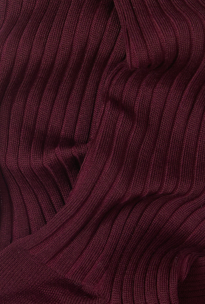 Burgundy Long Cotton Socks