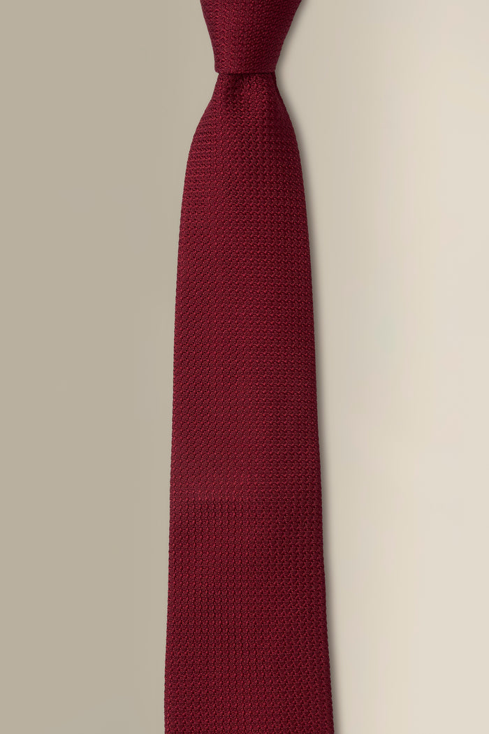 Burgundy Woven Grenadine Tie
