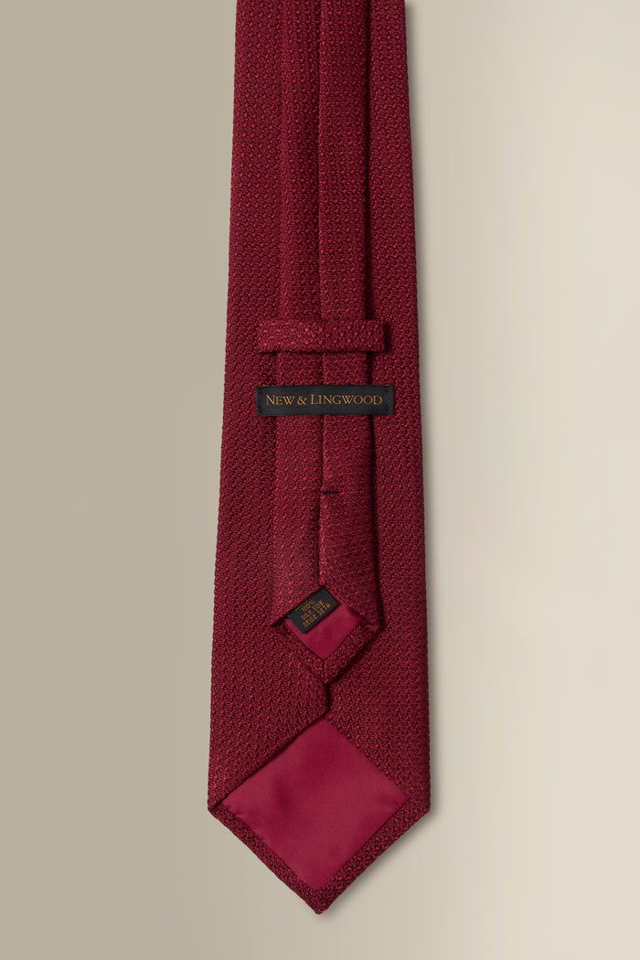 Burgundy Woven Grenadine Tie