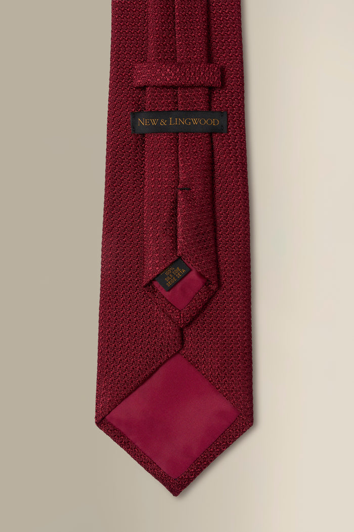 Burgundy Woven Grenadine Tie