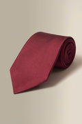 Burgundy Woven Silk Tie