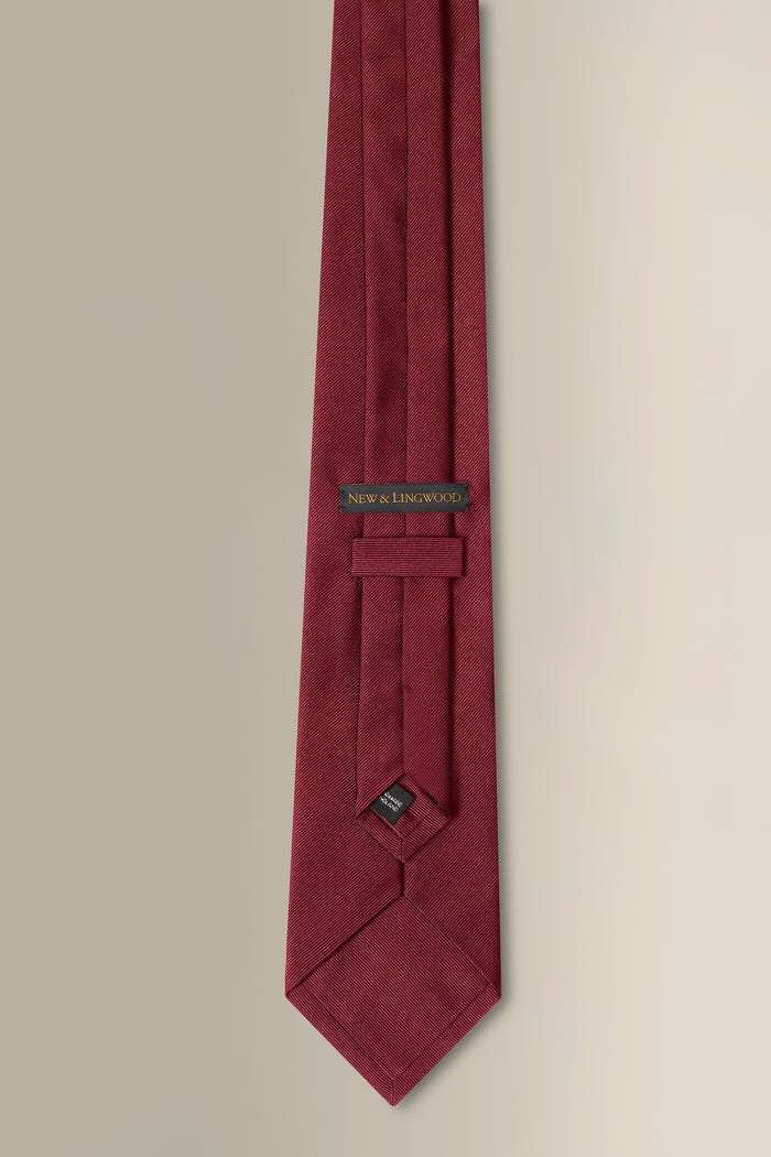 Burgundy Woven Silk Tie
