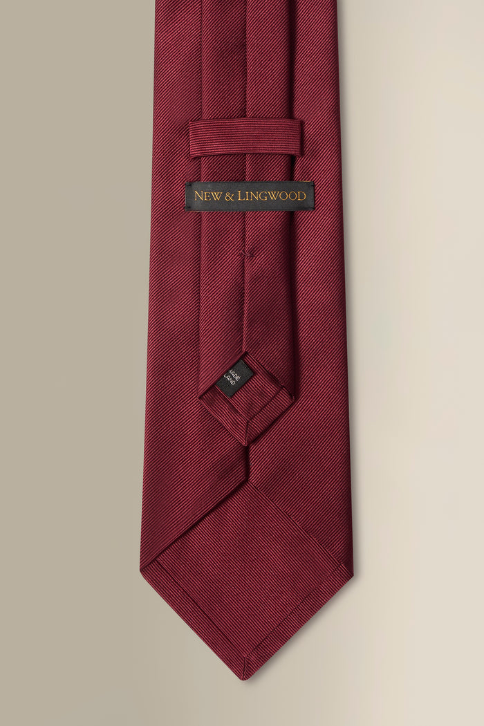 Burgundy Woven Silk Tie