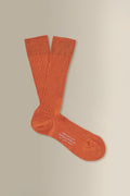 Burnt Orange Mid Calf Lightweight Wool Socks
