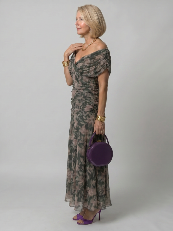 Calen – Women's Off Shoulder Midi Dress | Huna
