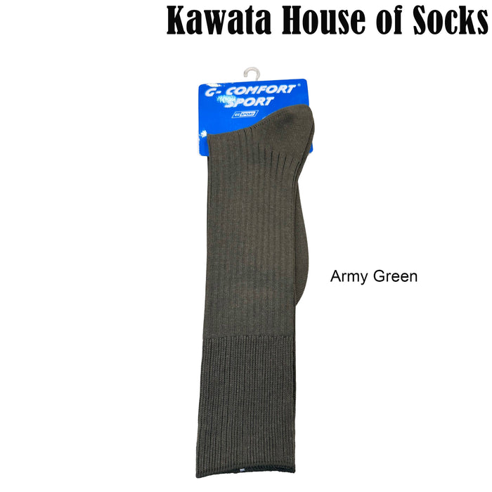 Calf High Length Long Ribbed Cotton Socks EU39-EU44