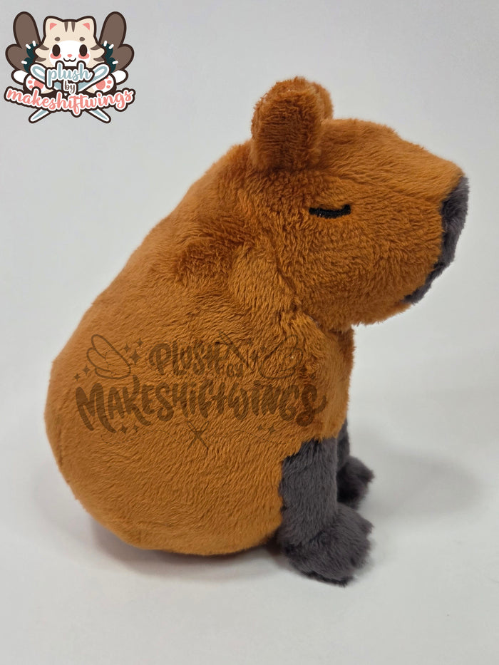 Capybara ramen bowl (minky, closed eyes)