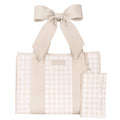 Case-Mate Latte Gingham Bow Jelly Tote Bag