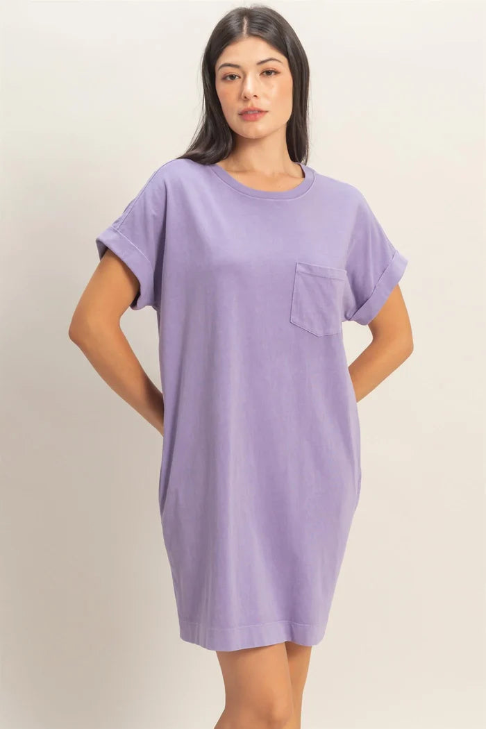 Casual Pocket Tee Dress