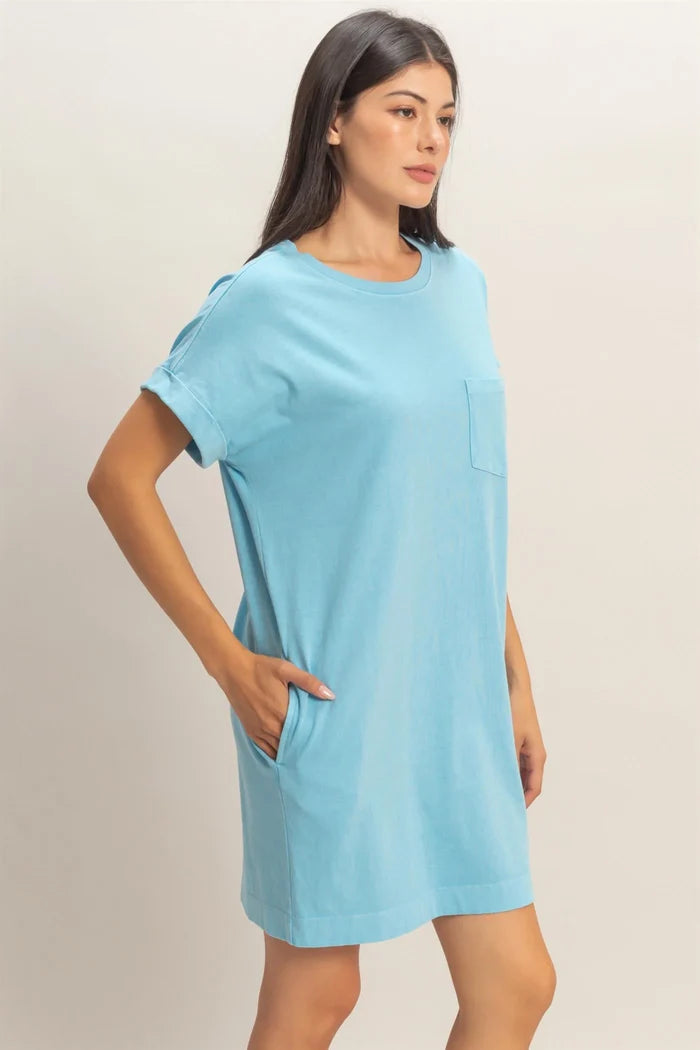 Casual Pocket Tee Dress