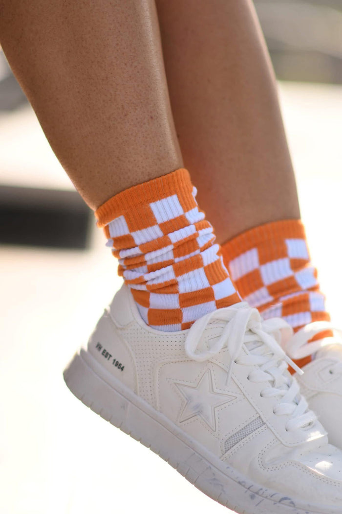 Checkered Game Day Socks