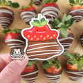 Chocolate strawberry sticker