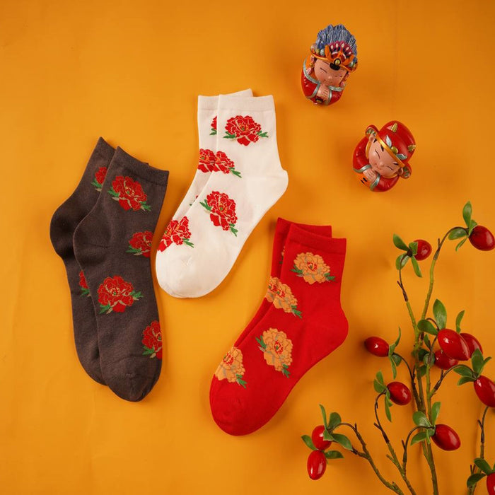 CNY Quarter Floweries Socks