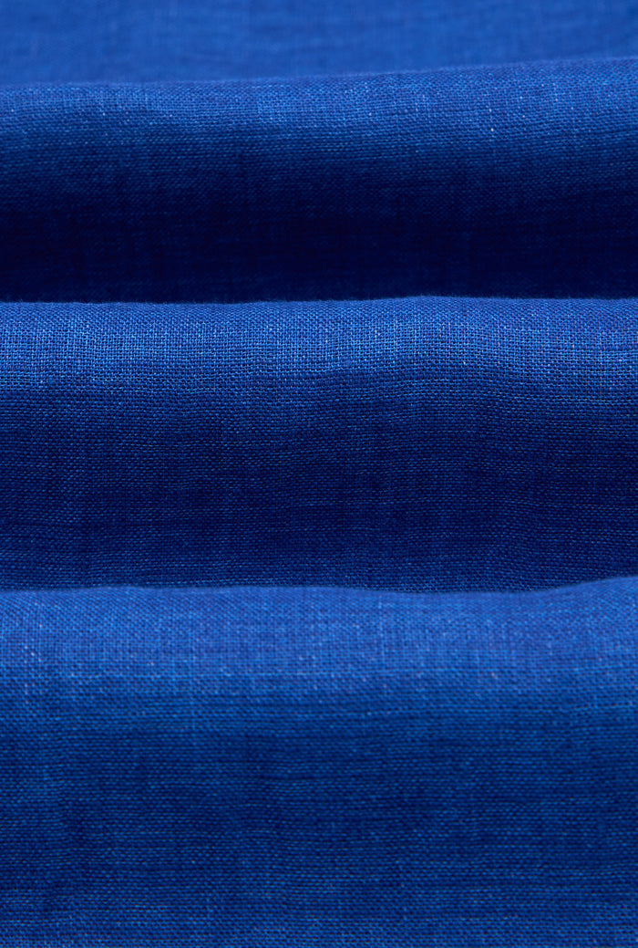 Cobalt Cutaway Collar Standard Fit Single Cuff Linen Shirt