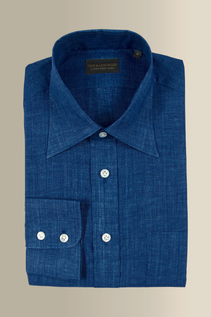 Cobalt Linen Salcombe Shirt