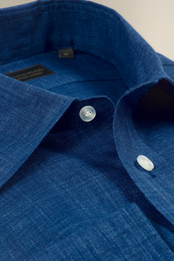 Cobalt Linen Salcombe Shirt