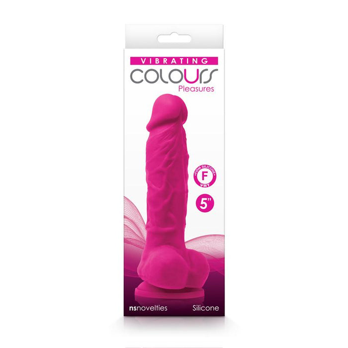 Colours Pleasures Vibrating Dildo 5" Pink  Intimates Adult Boutique