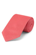 Coral Micro Pattern Woven Silk Tie