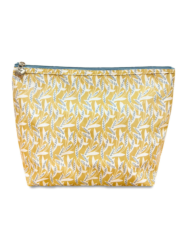Cosmetic Bag (Medium), Cotton/Waterproof PVC, Leaf Dance