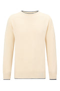 Cream Lambswool Crew Neck Jumper