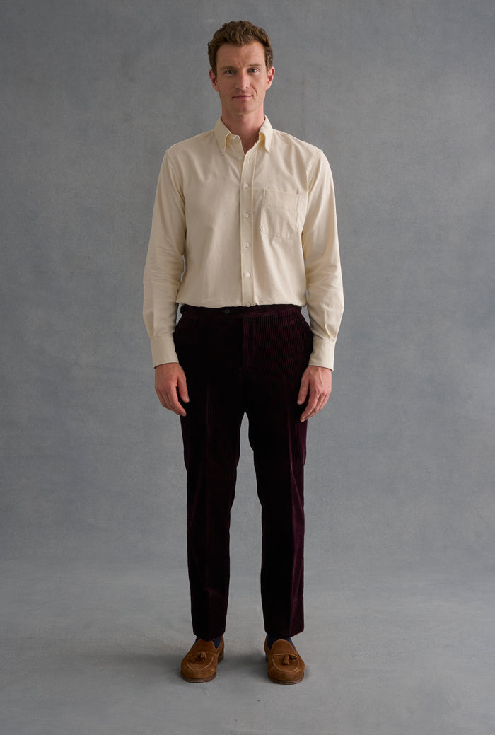 Cream Needlecord Salcombe Shirt