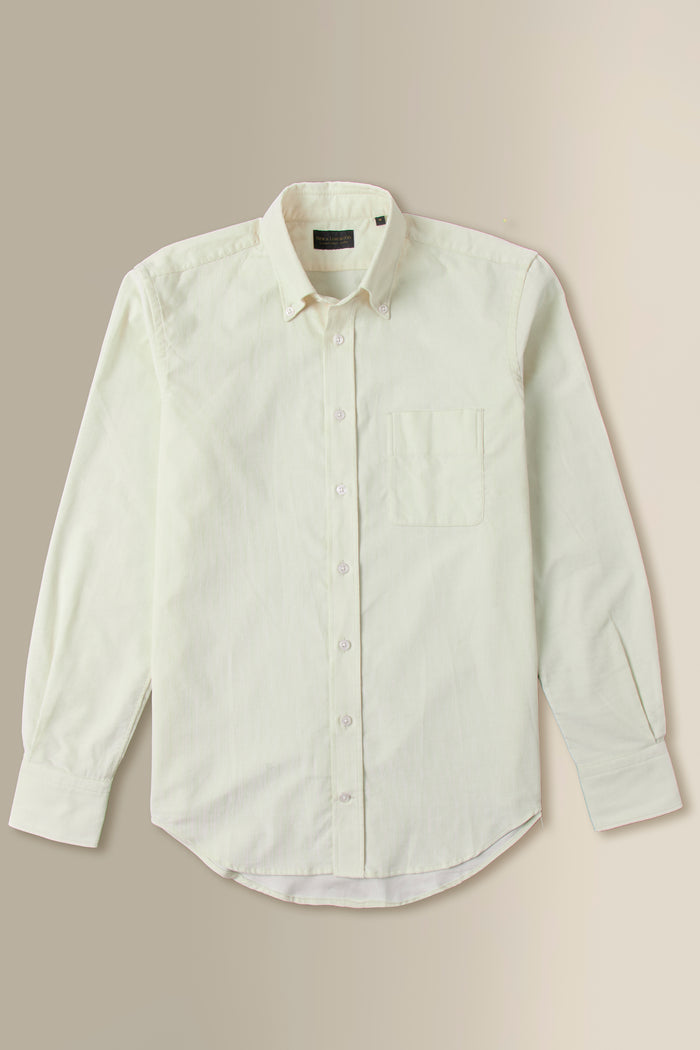 Cream Needlecord Salcombe Shirt