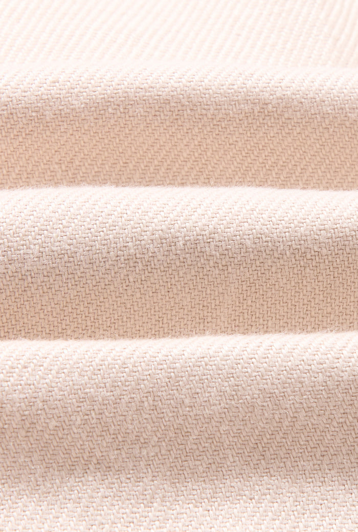 Cream Single Pleat Linen Twill Shorts