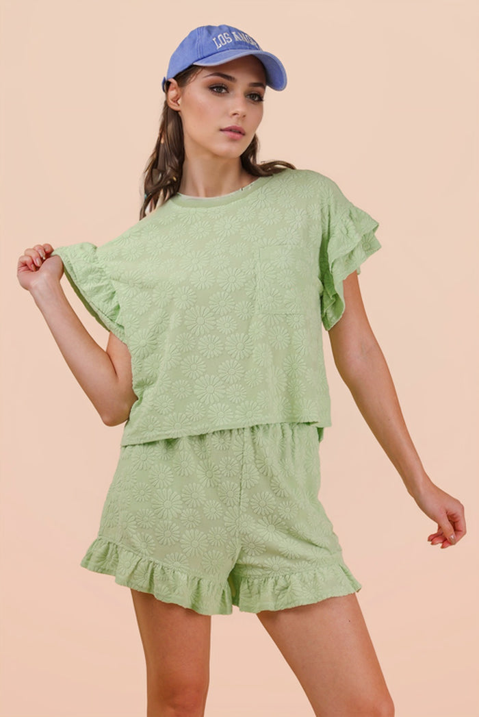Daisy Ruffle Short Set