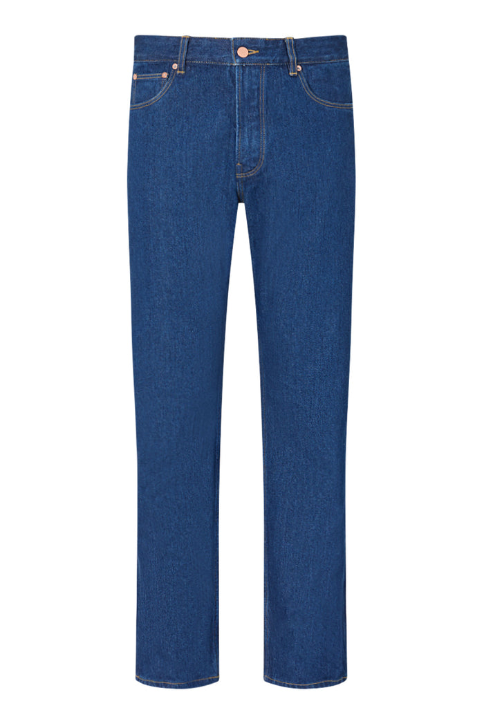 Dark Blue Dark Wash Denim Jeans